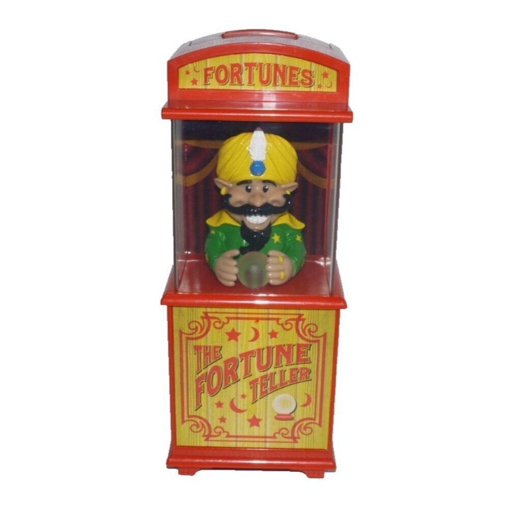 The Fortune Teller orange talking coin bank still 8.5" tall SUMMIT 2010